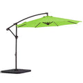 Hyleory 10ft Patio Cantilever Umbrella with Cross Base, Heavy-Duty Offset Hanging Umbrella with Crank for Patio, Deck & Poolside