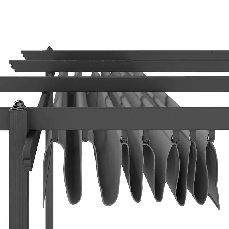 Pergola rétractable 3,96 x 3,96 m, auvent en aluminium pour jardin, patio, arrière-cour, terrasse