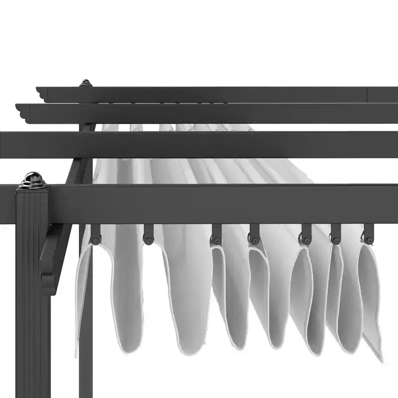 Pergola rétractable 3,96 x 3,96 m, auvent en aluminium pour jardin, patio, arrière-cour, terrasse