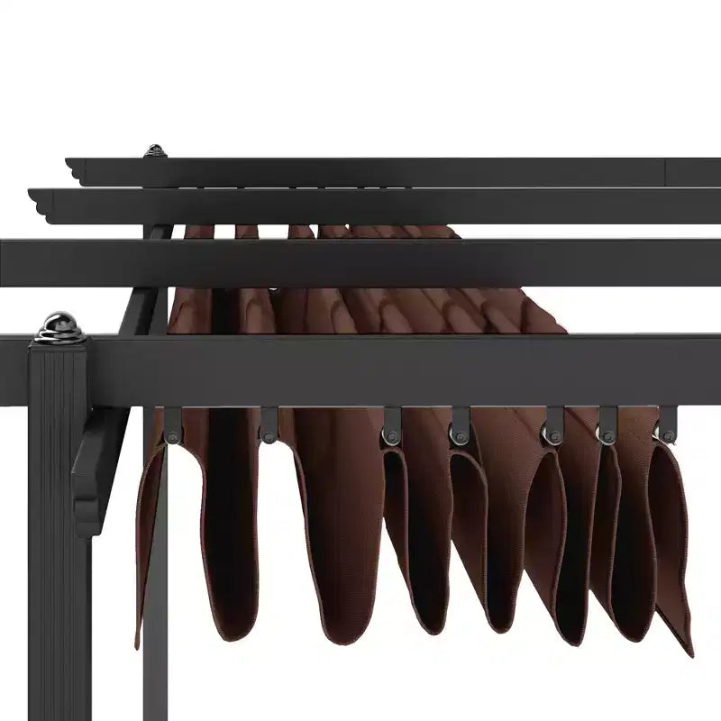 Pergola rétractable 3,96 x 3,96 m, auvent en aluminium pour jardin, patio, arrière-cour, terrasse