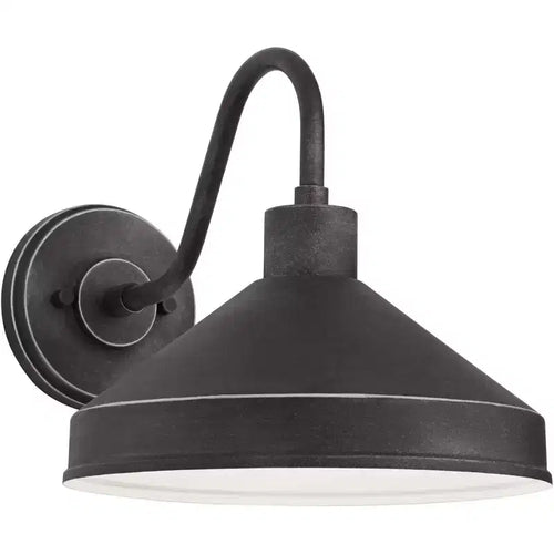 Franklin Iron Works Ashe 10 High Modern Outdoor Wall Light Fixture Mount Porch House Exterior Outside Dark Sky Weatherproof Iron Black Finish Metal