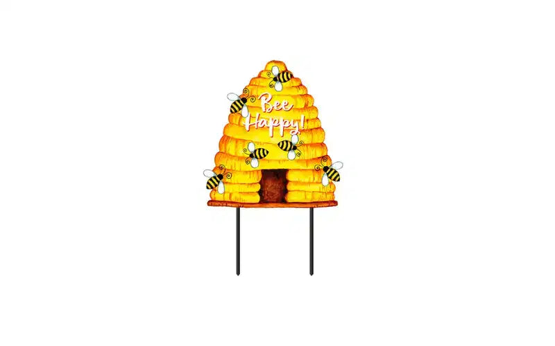 Briarwood Lane Summer Metal Art 26x17 Bee Happy Hive For Summer Metal Art