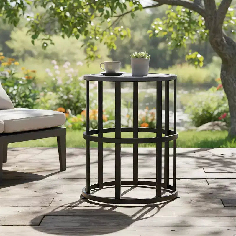 Table d'appoint en carrelage céramique moderne pour patio