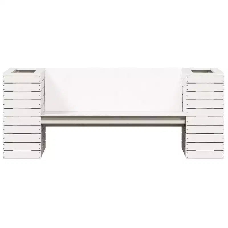 Banc de jardin avec jardinière, mobilier d'extérieur pour balcon, en pin massif