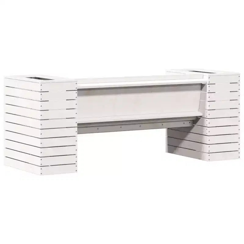 Banc de jardin avec jardinière, mobilier d'extérieur pour balcon, en pin massif
