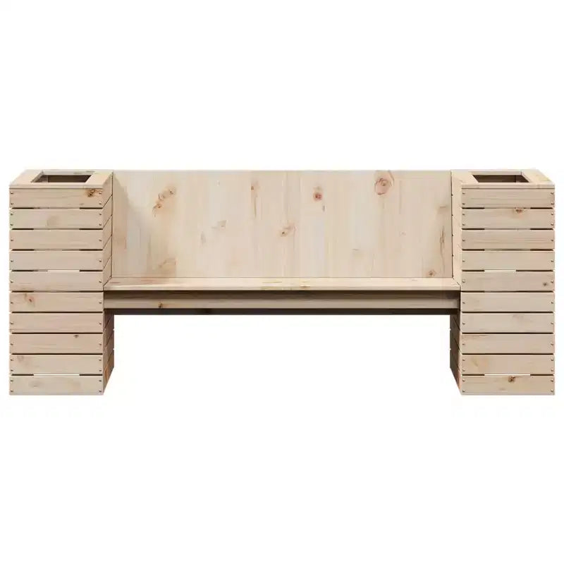 Banc de jardin avec jardinière, mobilier d'extérieur pour balcon, en pin massif