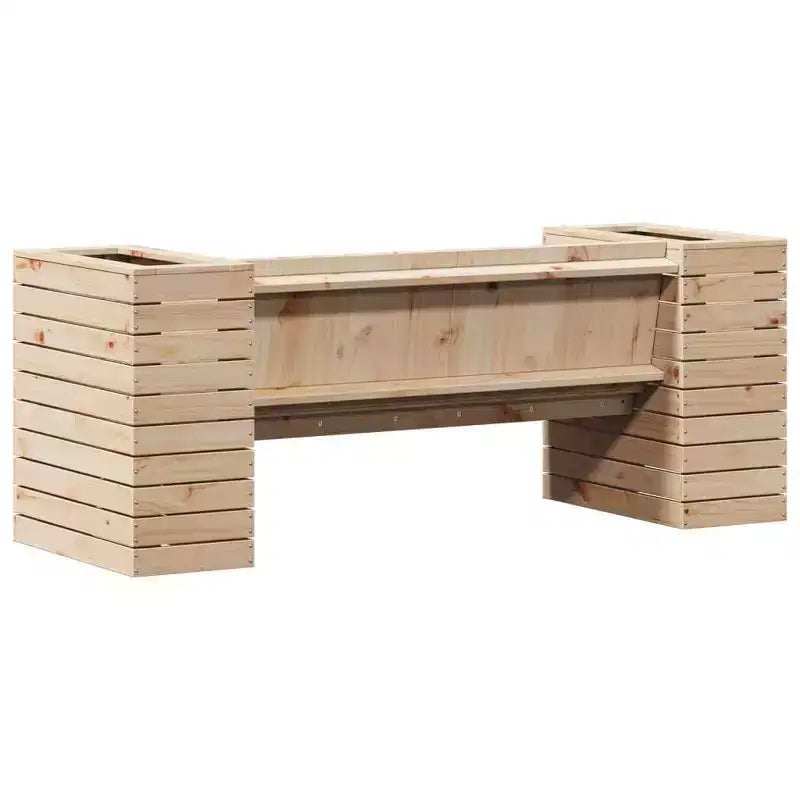Banc de jardin avec jardinière, mobilier d'extérieur pour balcon, en pin massif