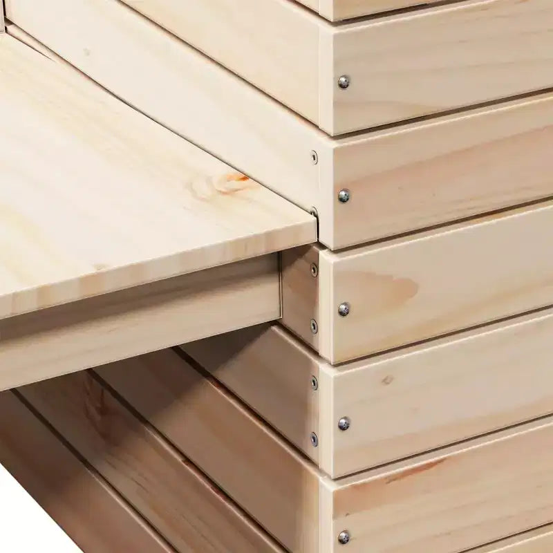 Banc de jardin avec jardinière, mobilier d'extérieur pour balcon, en pin massif