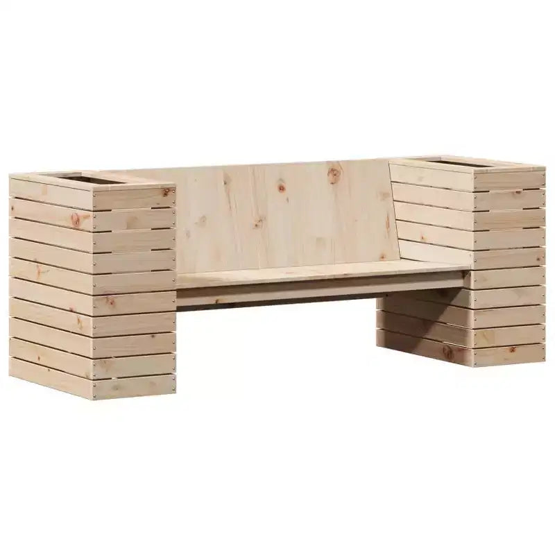 vidaXL Planter Bench Seating Furniture Outdoor Balcony Garden Solid Wood Pine