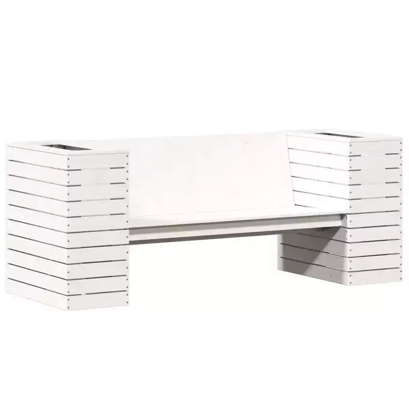 Banc de jardin avec jardinière, mobilier d'extérieur pour balcon, en pin massif