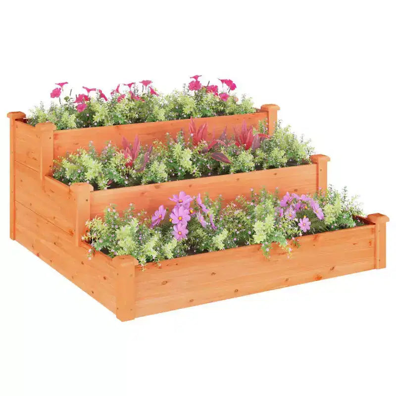Jardinière surélevée en bois de sapin massif pour fraises, légumes et herbes aromatiques