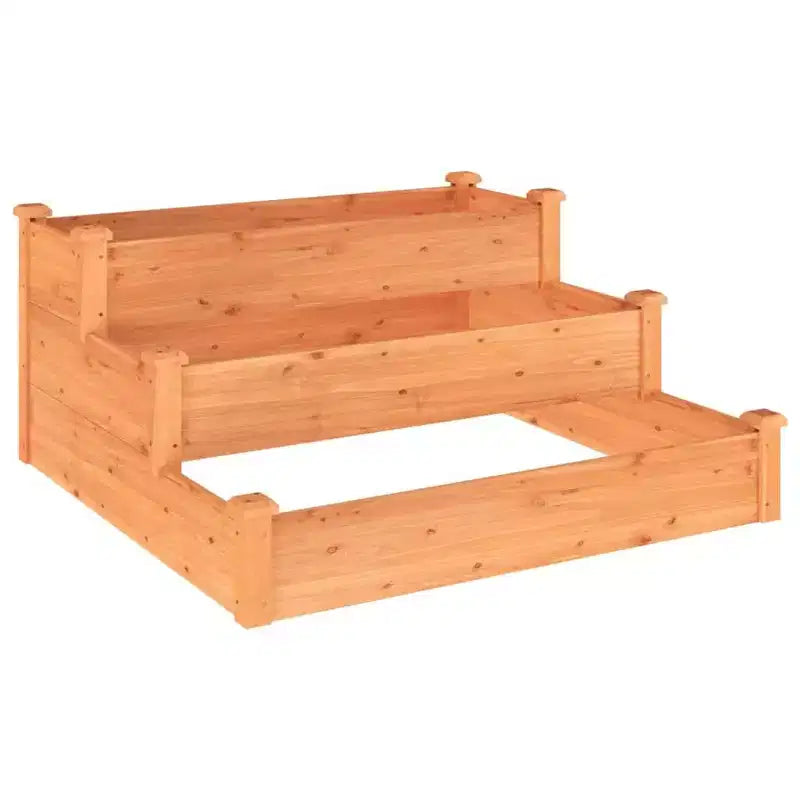 vidaXL Garden Raised Bed Strawberry Planter Vegetable Herb Bed Solid Wood Fir