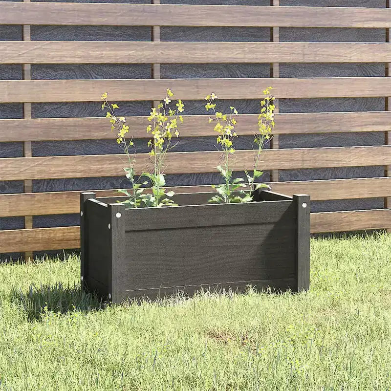 Jardinière décorative de patio, boîte à fleurs extérieure en bois massif de pin