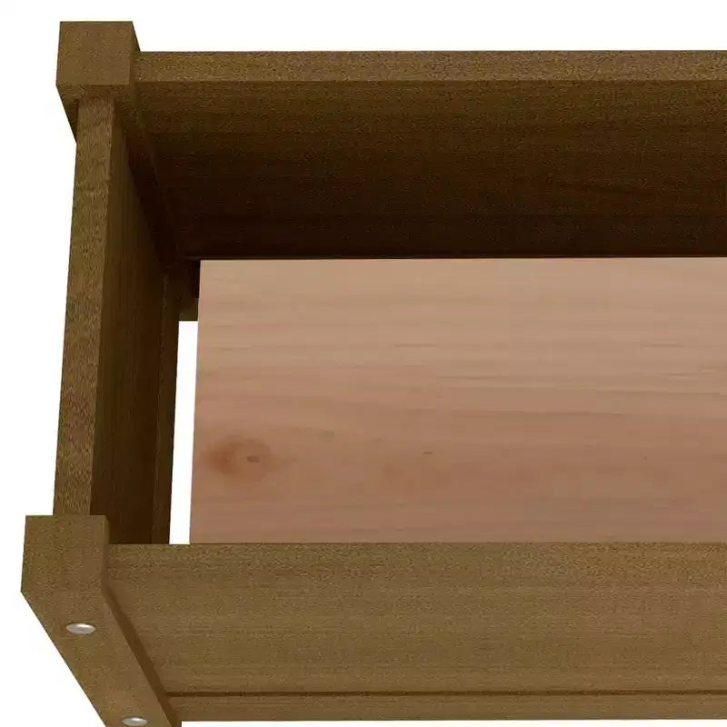 Jardinière décorative de patio, boîte à fleurs extérieure en bois massif de pin