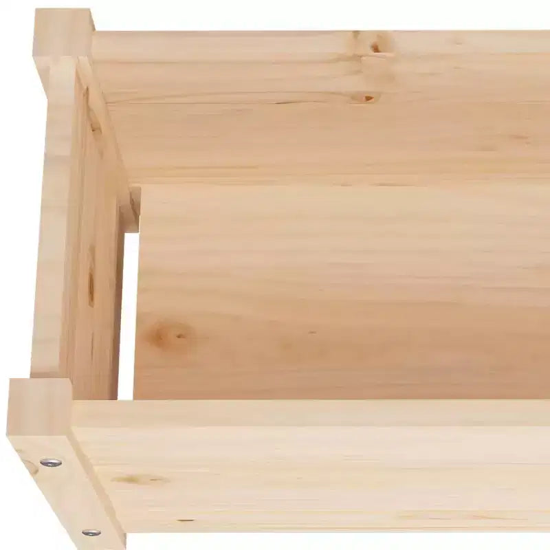 Jardinière décorative de patio, boîte à fleurs extérieure en bois massif de pin