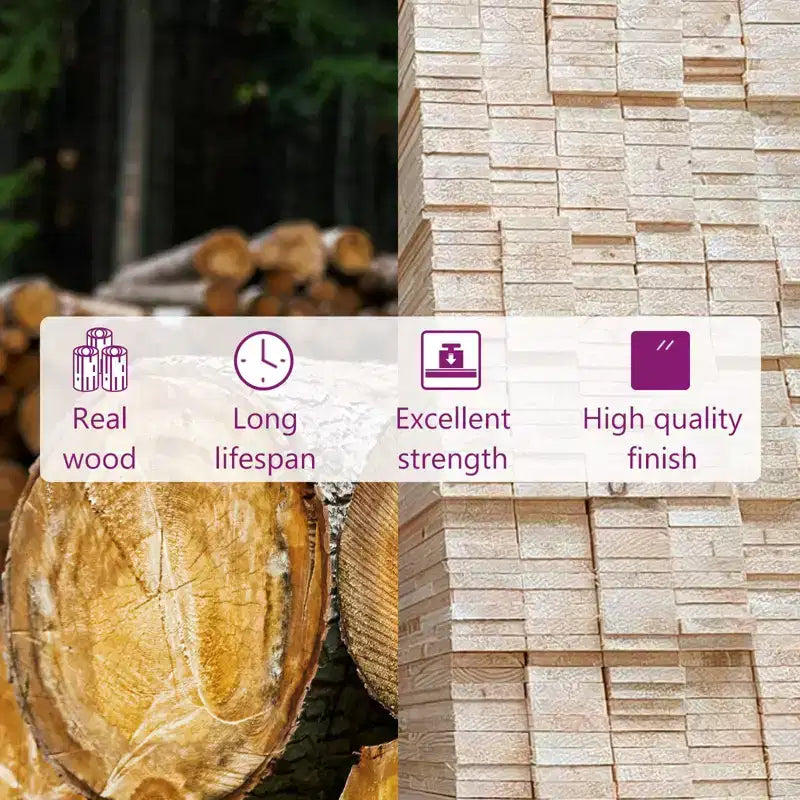 Jardinière décorative de patio, boîte à fleurs extérieure en bois massif de pin