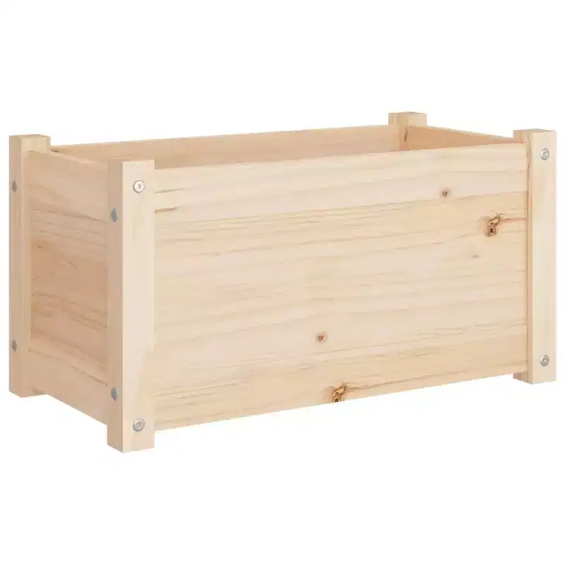 Jardinière décorative de patio, boîte à fleurs extérieure en bois massif de pin