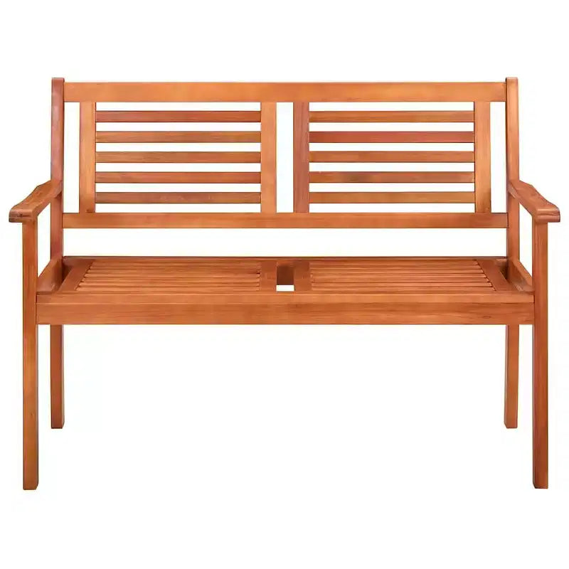 Banc coussin vert Bois d'eucalyptus massif 120 cm Ergonomique