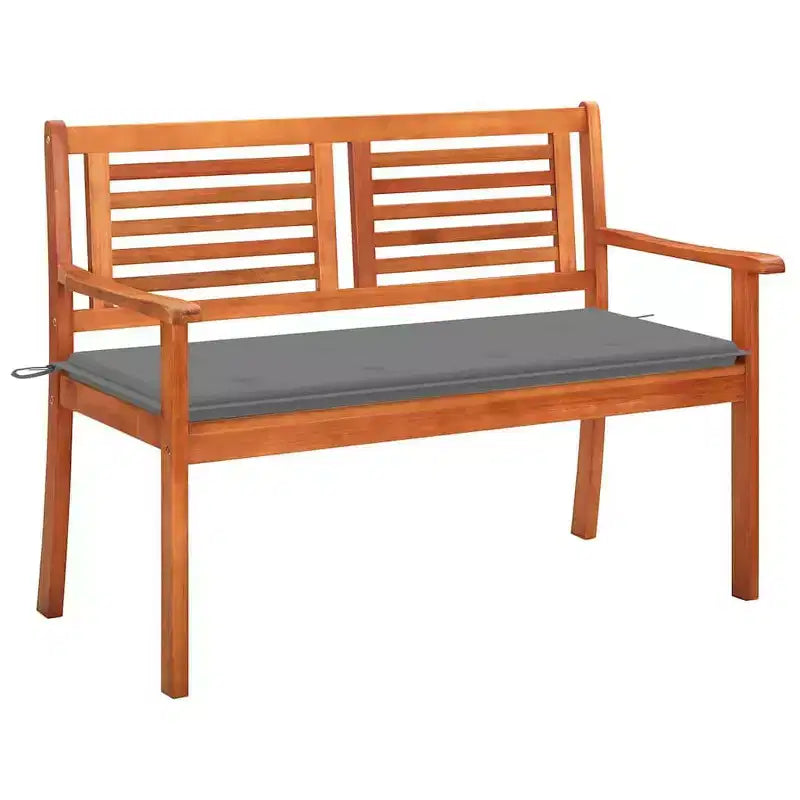 Banc coussin vert Bois d'eucalyptus massif 120 cm Ergonomique