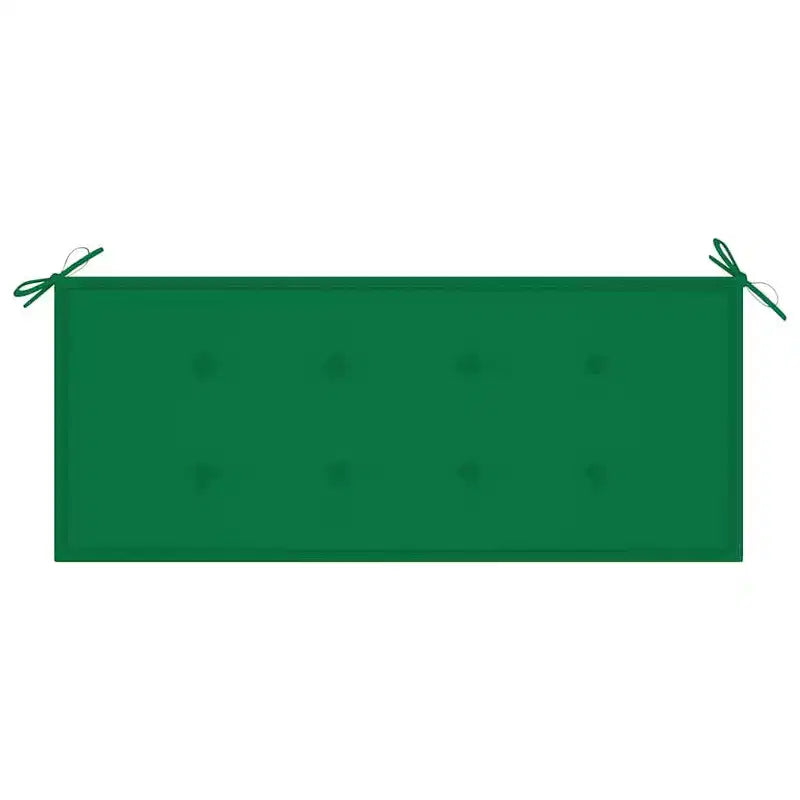 Banc coussin vert Bois d'eucalyptus massif 120 cm Ergonomique