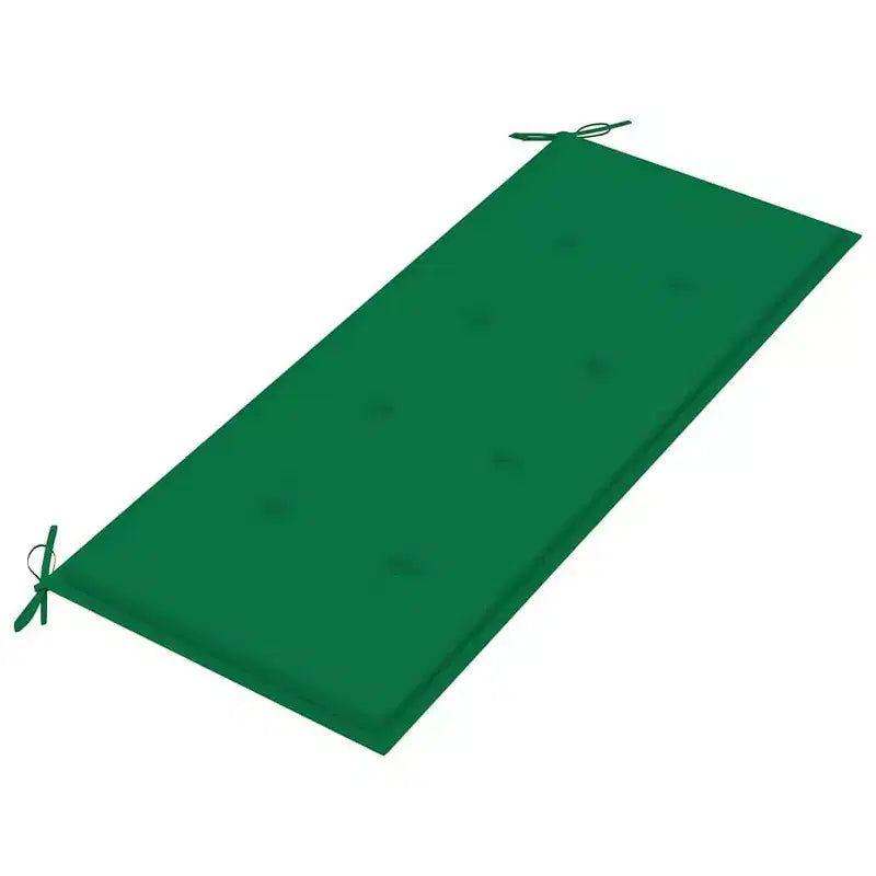 Banc coussin vert Bois d'eucalyptus massif 120 cm Ergonomique
