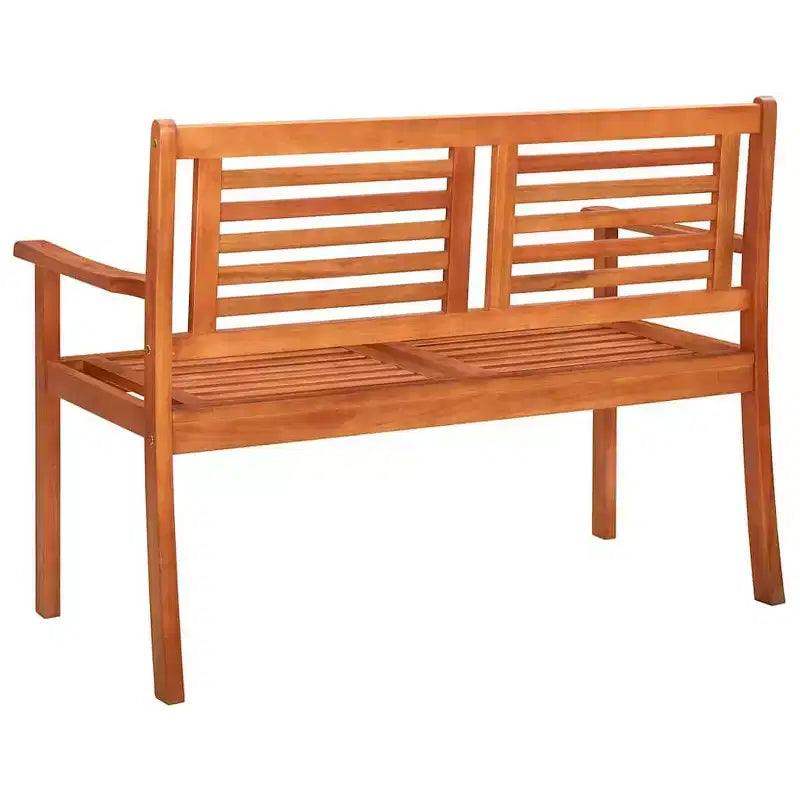 Banc coussin vert Bois d'eucalyptus massif 120 cm Ergonomique