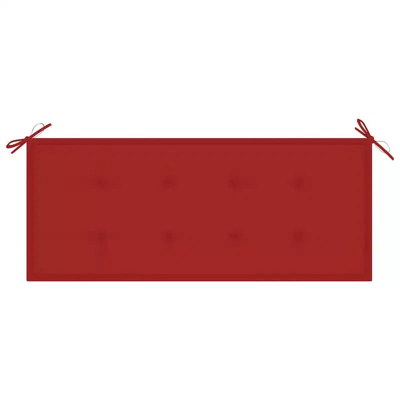 Banc coussin vert Bois d'eucalyptus massif 120 cm Ergonomique