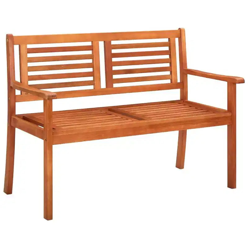 Banc coussin vert Bois d'eucalyptus massif 120 cm Ergonomique