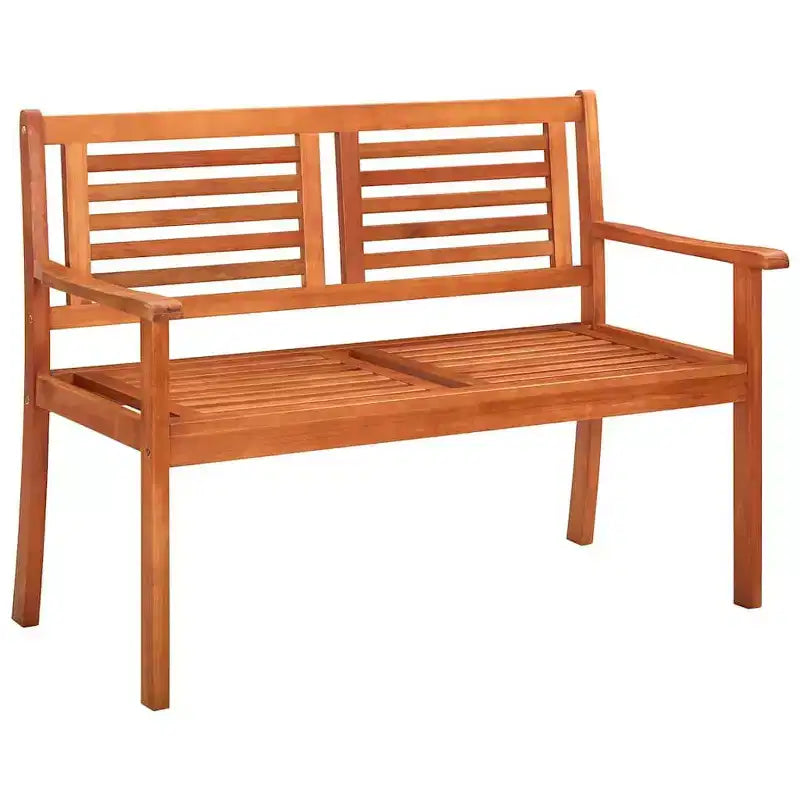 Banc coussin vert Bois d'eucalyptus massif 120 cm Ergonomique