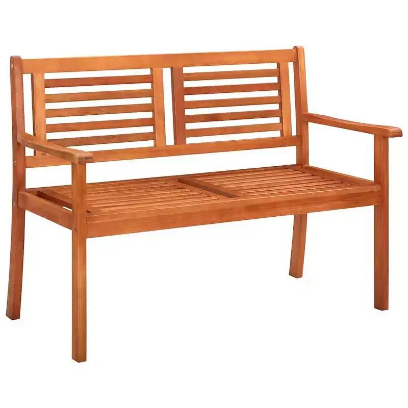 Banc coussin vert Bois d'eucalyptus massif 120 cm Ergonomique