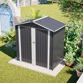 EAGLE PEAK 6x4 FT Metal Outdoor Storage Shed with Lockable Door and Ventilation, Waterproof Garden Tool Shed