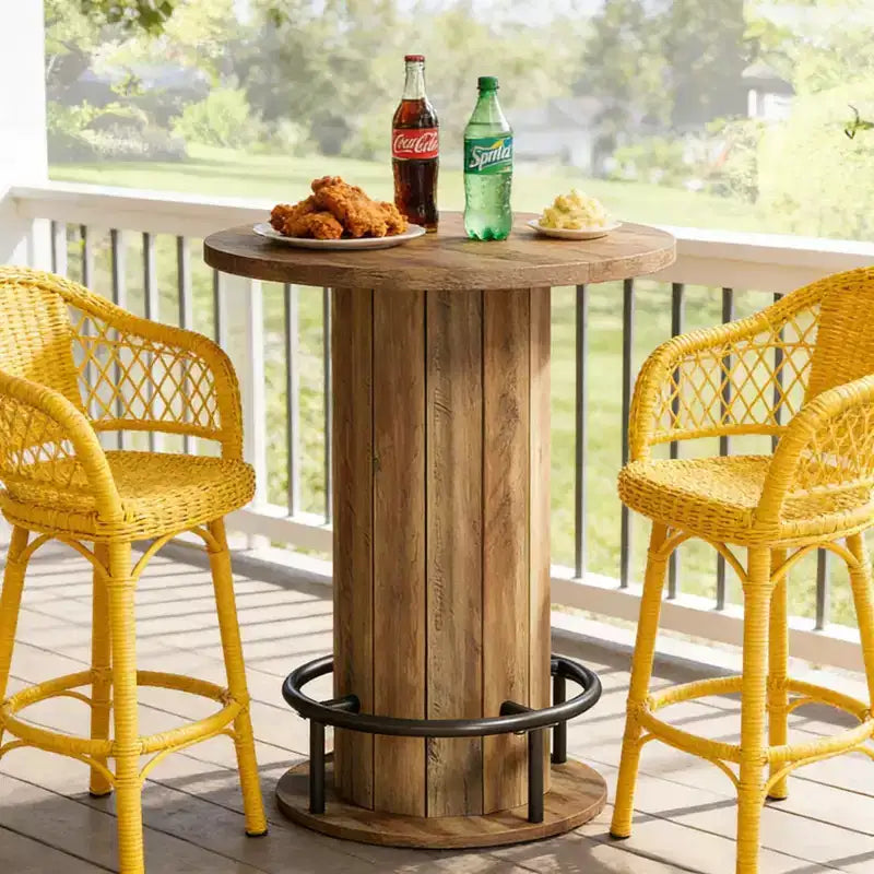 Table d'appoint de patio petite table de bar de réunion