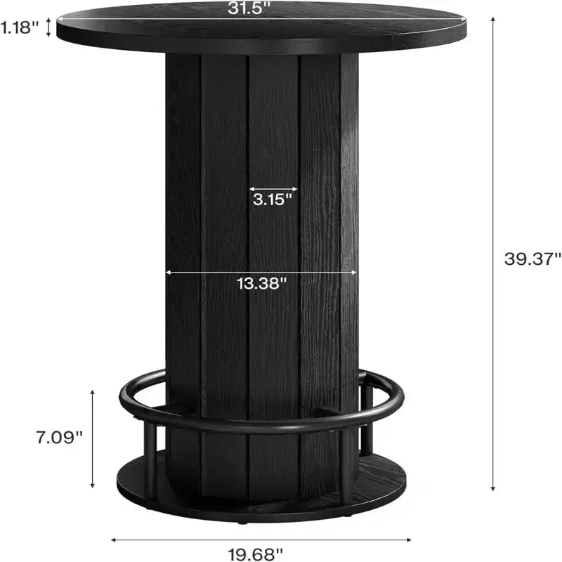 Table d'appoint de patio petite table de bar de réunion