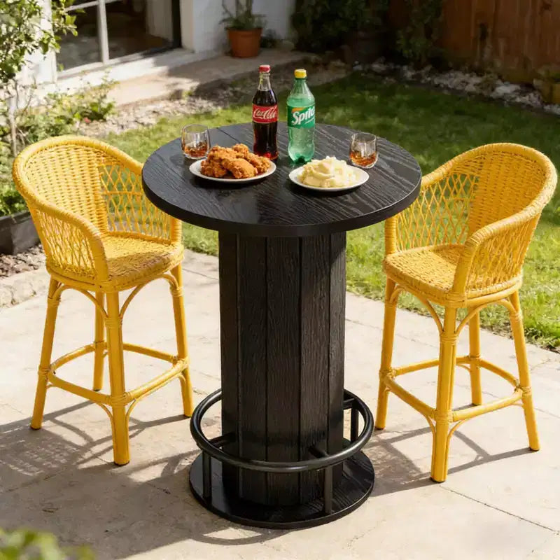 Table d'appoint de patio petite table de bar de réunion