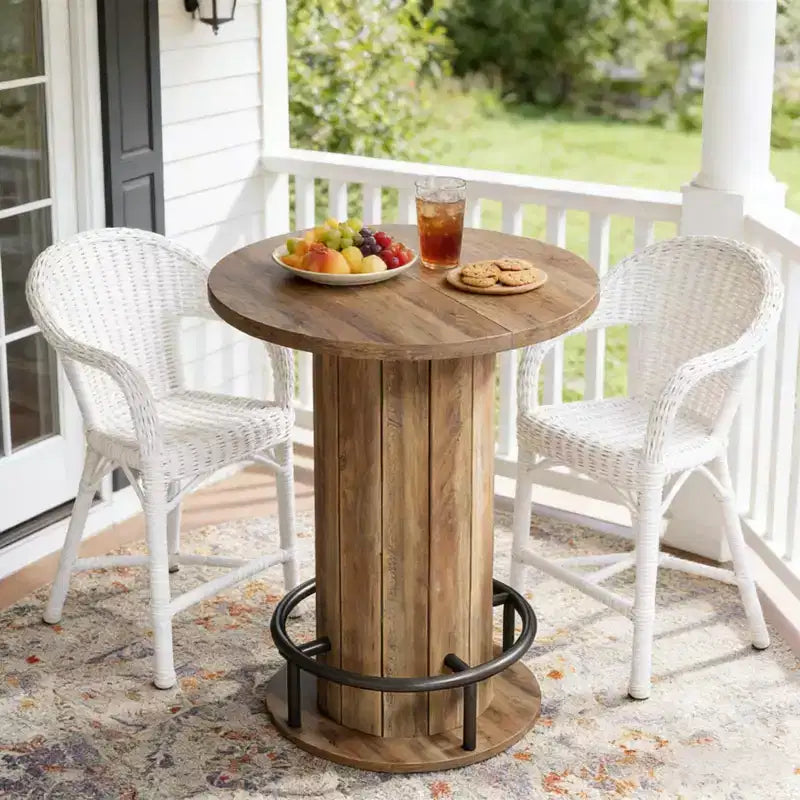 Table d'appoint de patio petite table de bar de réunion