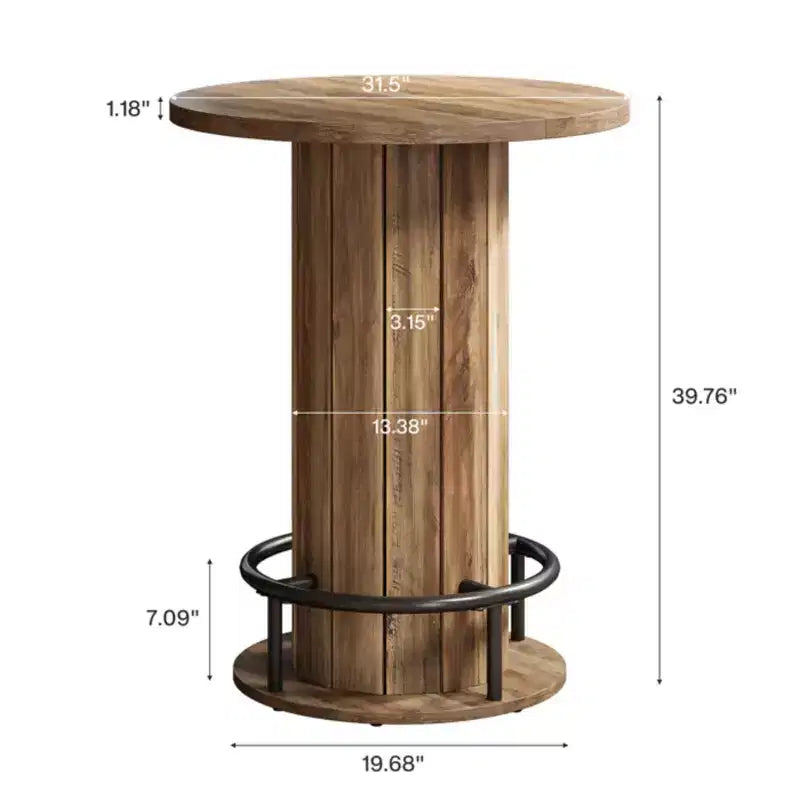 Table d'appoint de patio petite table de bar de réunion