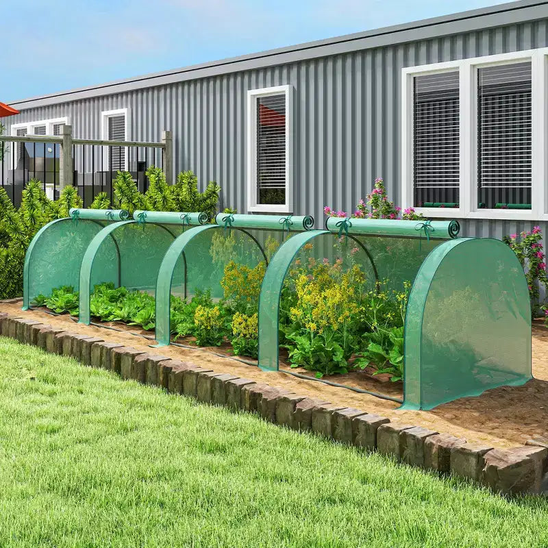 Mini serre, serre portable avec 4 portes enroulables, couverture en PE