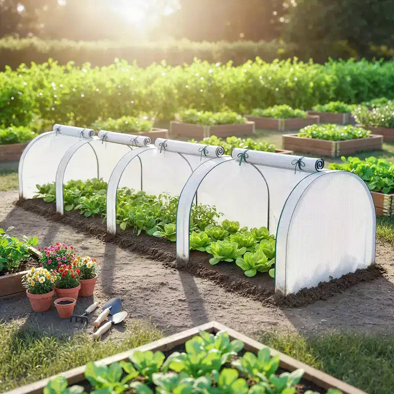 Mini serre, serre portable avec 4 portes enroulables, couverture en PE
