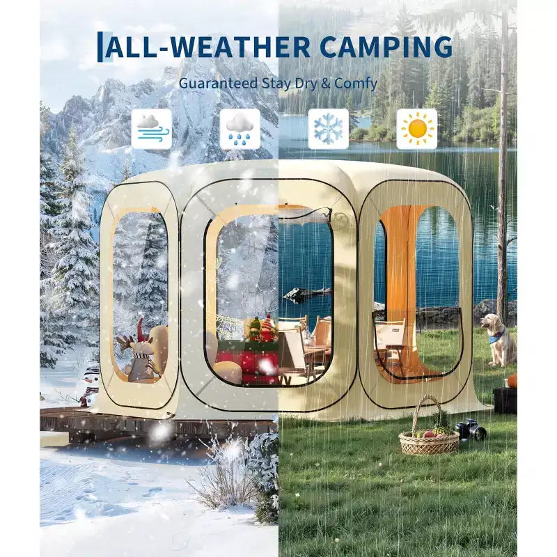 Tente Pop-Up, Tonnelle Portable avec Moustiquaire, Abri Moustiquaire 3 x 3 m avec Sac de Transport pour Patio, Jardin, Terrasse