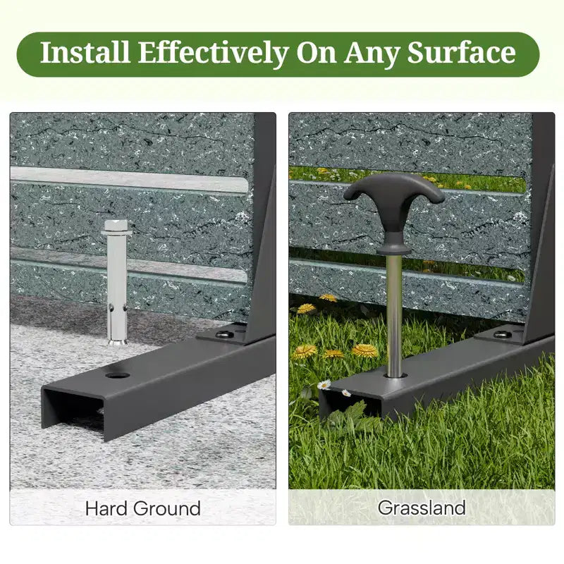 Brise-vue extérieur 152 cm H x 89 cm L avec support, Brise-vue à persiennes, Cloison de séparation autoportante pour terrasse, balcon, jardin