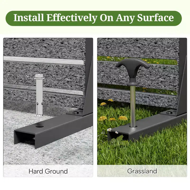 Brise-vue extérieur 152 cm H x 89 cm L avec support, Brise-vue à persiennes, Cloison de séparation autoportante pour terrasse, balcon, jardin