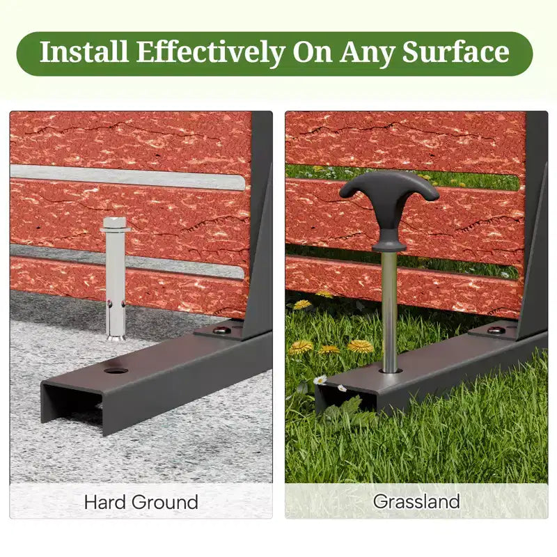 Brise-vue extérieur 152 cm H x 89 cm L avec support, Brise-vue à persiennes, Cloison de séparation autoportante pour terrasse, balcon, jardin