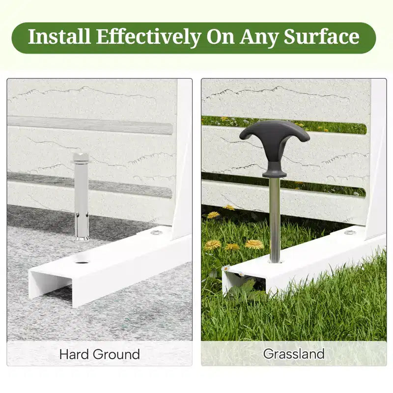 Brise-vue extérieur 152 cm H x 89 cm L avec support, Brise-vue à persiennes, Cloison de séparation autoportante pour terrasse, balcon, jardin