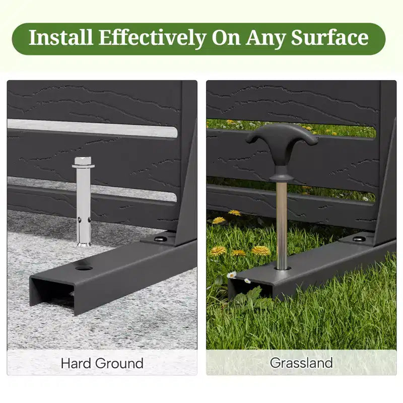 Brise-vue extérieur 152 cm H x 89 cm L avec support, Brise-vue à persiennes, Cloison de séparation autoportante pour terrasse, balcon, jardin