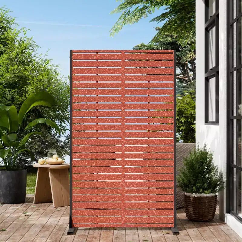 Brise-vue extérieur 152 cm H x 89 cm L avec support, Brise-vue à persiennes, Cloison de séparation autoportante pour terrasse, balcon, jardin