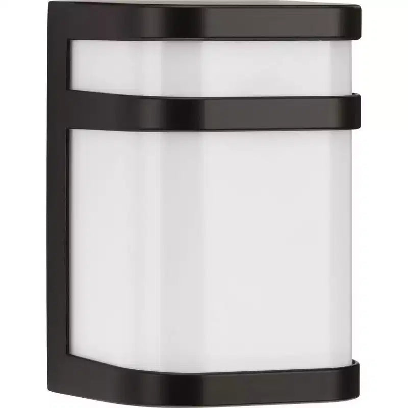 Progress Lighting Valera 1-Light LED Wall Lantern, Brushed Nickel, Matte White Acrylic Shade