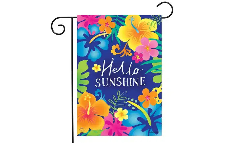 Drapeau de jardin double face 12x18 Pour l'extérieur Bonjour soleil Pour le printemps Drapeau de jardin Drapeaux pour l'extérieur