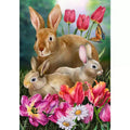Briarwood Lane Spring House Flag 40x28 For Outdoor Bunny Family For Spring House Flag