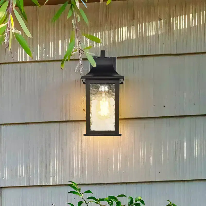 Lanterne lumineuse en noir mat