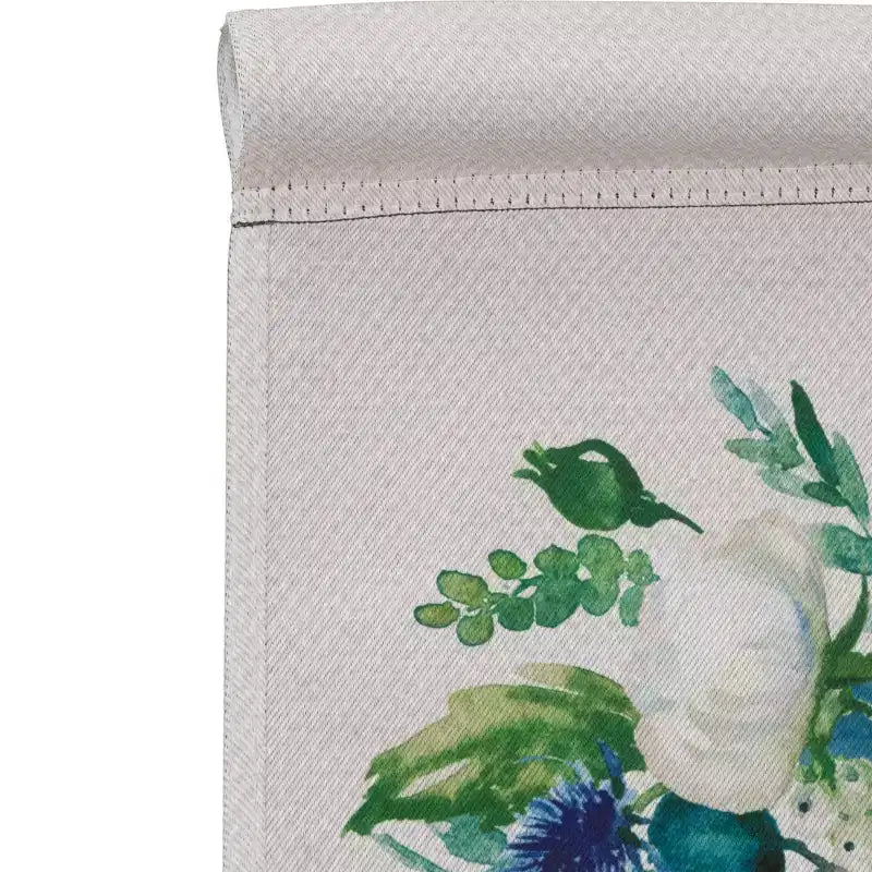 Drapeau de jardin extérieur « Bienvenue au printemps » motif fleurs diverses 18 x 12.5